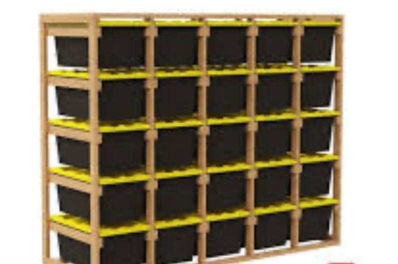 27 Gallon Tote Storage Rack (multiple Configurations 4-20 Totes ...