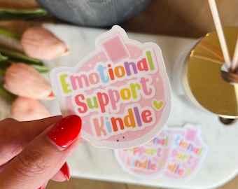 Emotional Support Kindle Bookish Sticker
