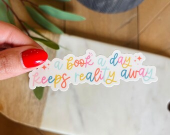 A Book A Day Bookish Sticker