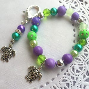 Turtle bracelet, keychain, Under the sea, turtle rescue, party favor, kids birthday party favor, children jewelry.