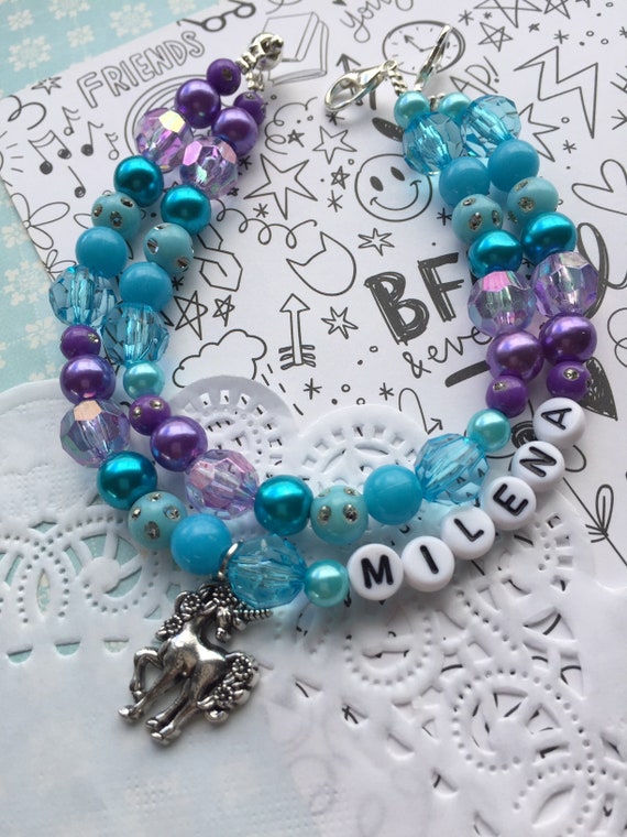 Unicorn Kids mask lanyard, mask necklace, personalized lanyard, name lanyard Il_570xn
