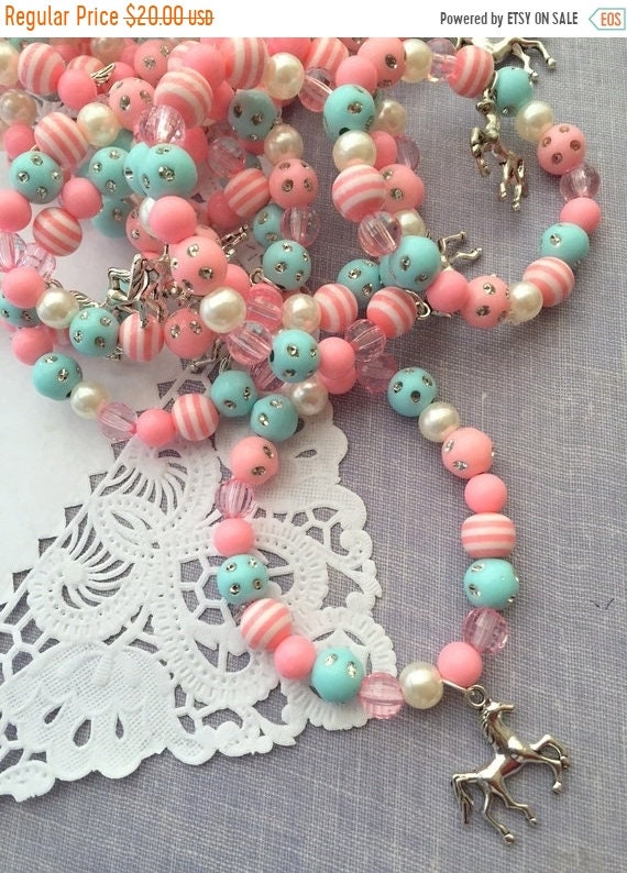 End of Year SALE Set of TEN, Pony, Horse, party, children, birthday, party favor, bracelets, stretchy. Il_570xn