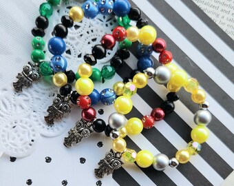 Bracelets inspirés de Harry Potter. Bracelets pour enfants. LOT de DIX bracelets.