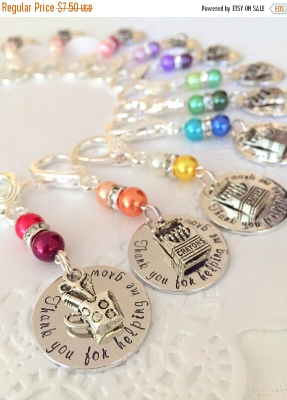 SET OF 5. Daycare jewelry, day care teacher accessories, ece teacher, keychain, purse clip, zipper pull. Il_570xn