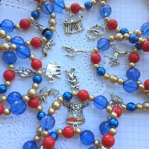 SET of 12. Circus birthday party, circus sampler pack, the greatest showman inspired, circus jewelry, kids birthday party, circus jewellery.