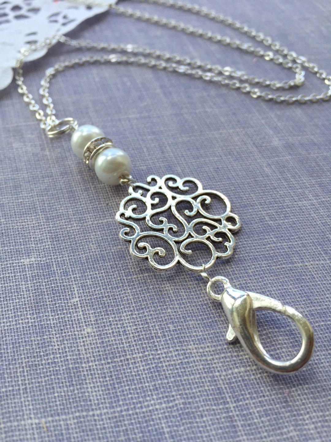 Lanyard, Badge Holder, Lanyard Chain, Id Card Necklace, Id Card Chain