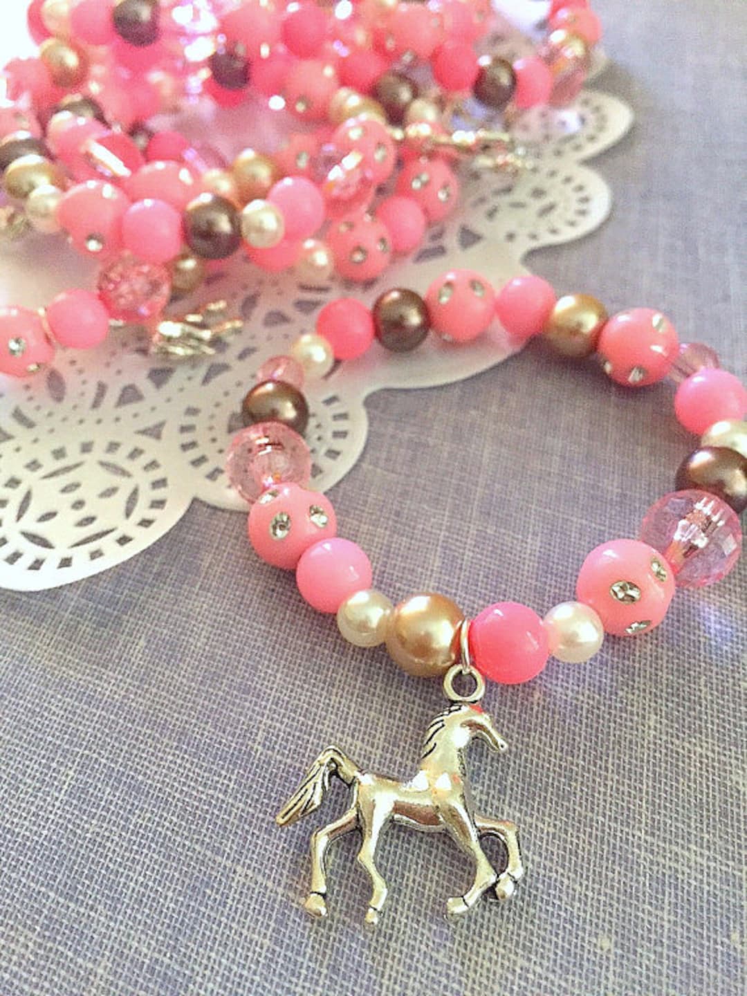 Horse Party Favor, Horse Kids Bracelets, Equestrian, Pony Birthday ...