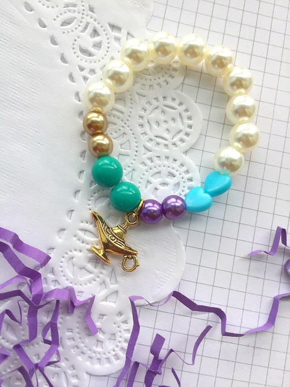 Aladdin inspired party favor, kids birthday party, Jasmine inspired birthday party favor, lamp bracelet, bracelet favor, SET of TEN. Il_570xn