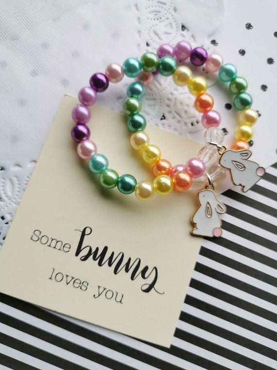 Easter Basket Stuffer Kids Easter Bracelet Easter Bunny 