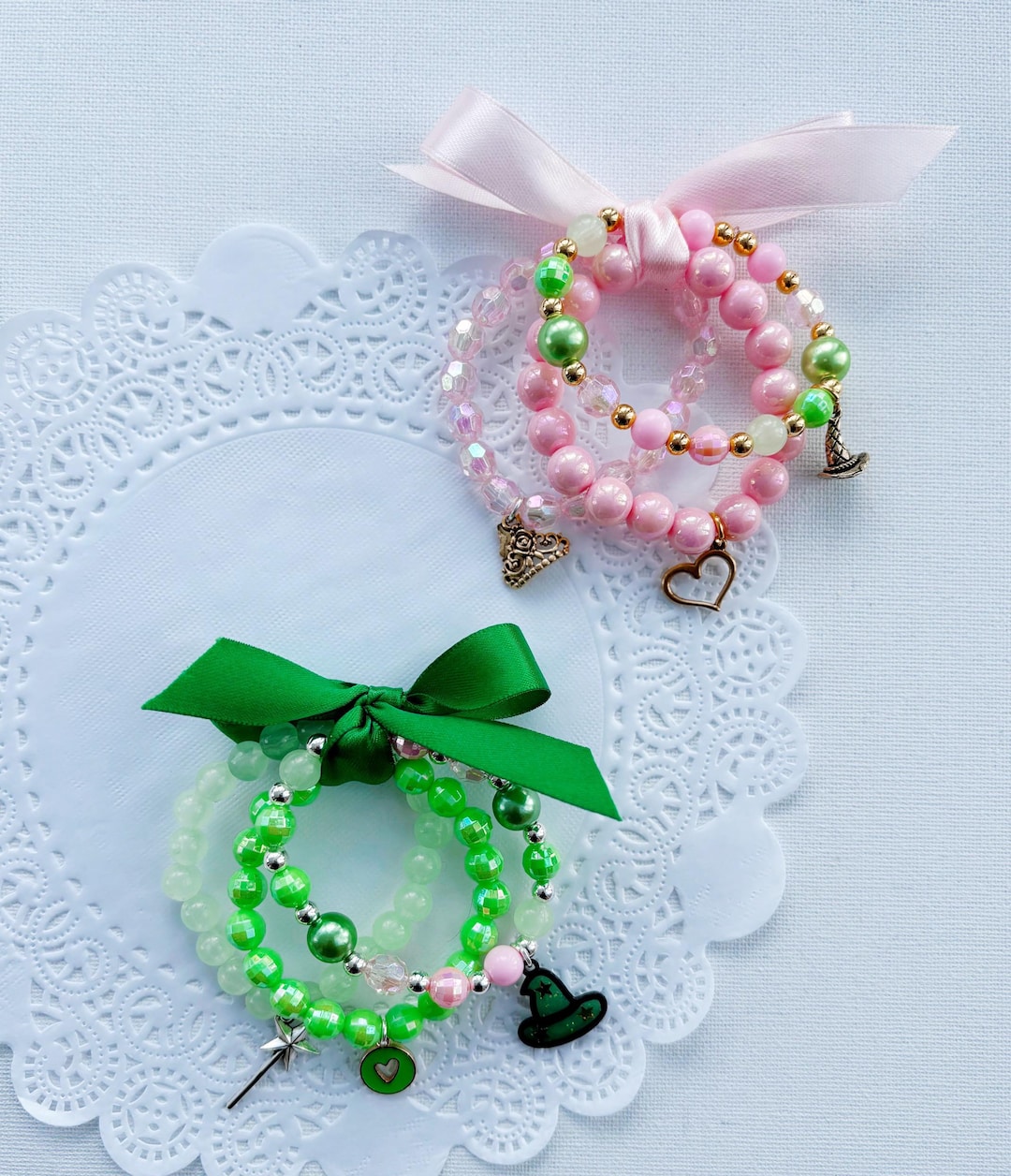 48 Pink and Green Party Favor Bracelets Friendship Gift Bulk for Women 48 Pink and Green Party Favor Bracelets Friendship Gift Bulk  main image 2