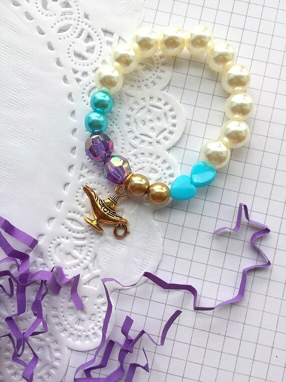 Jasmine inspired bracelet party favor, Aladdin inspired bracelet, lamp bracelet, lamp jewelry, bracelet favor, kids bracelet, SET of TEN. Il_570xn