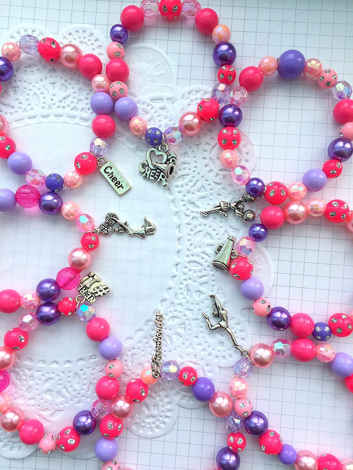 Sample pack of EIGHT Cheer bracelet cheerleading bracelet Etsy