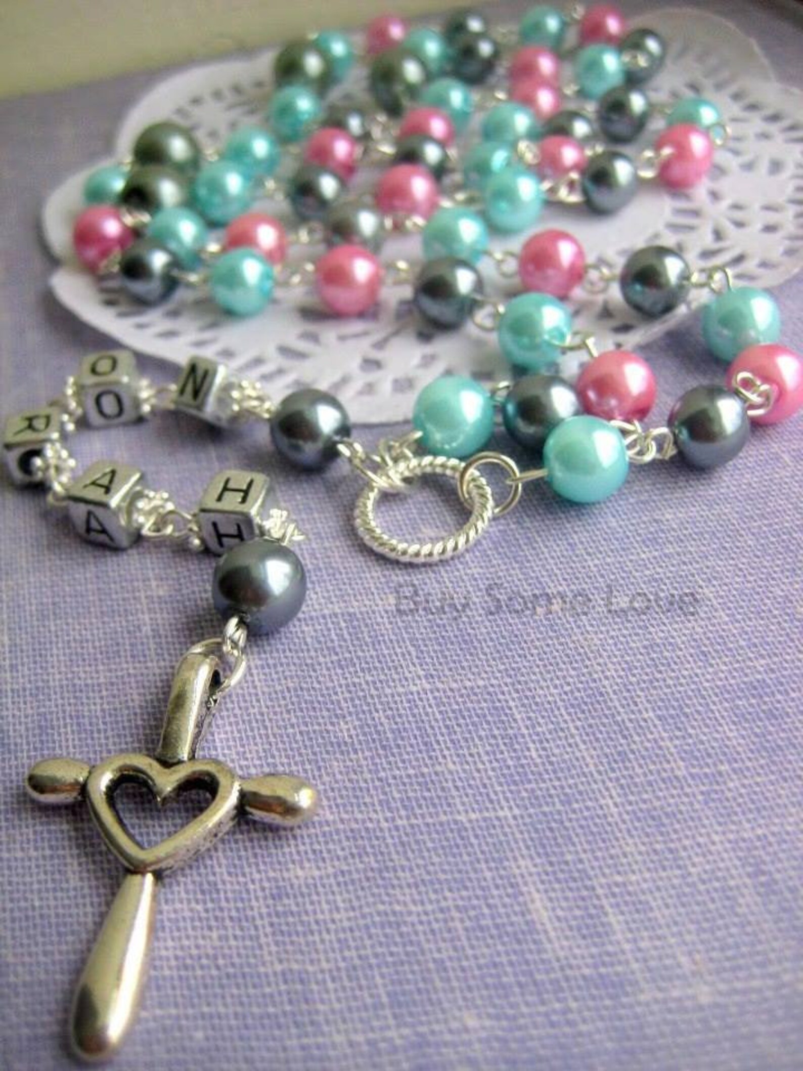 Personalized Name Rosary Customizable Rosary Baptism Gift Etsy