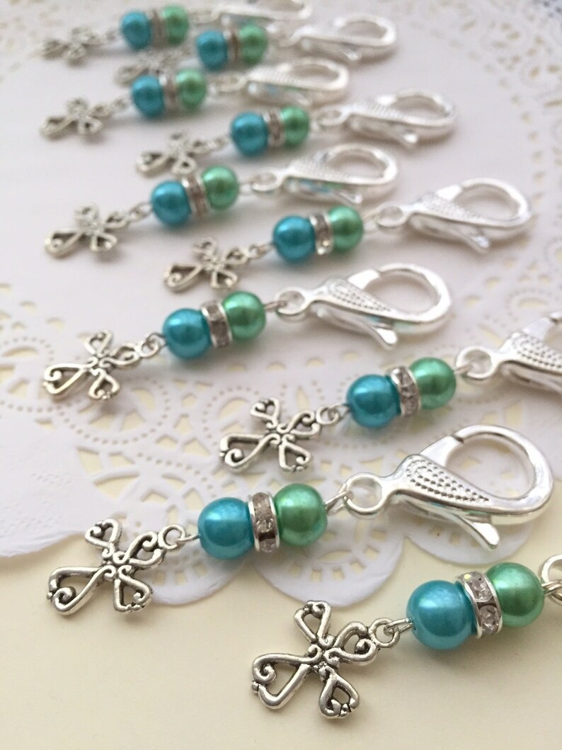 Communion baptism keychain purse clip party favor cross Etsy