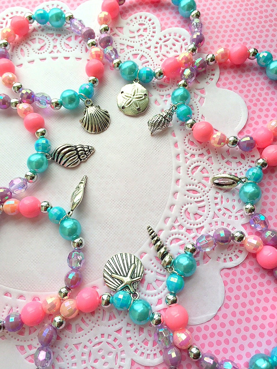 20 pulseras de sirena para fiesta, regalos de fiesta bajo el mar, joyería  de cumpleaños, suministros de fiesta de juguete, lindo relleno de piñata