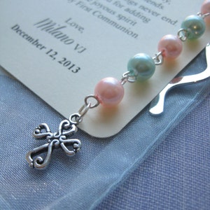 Communion, baptism favor bookmark set of TEN. CHOOSE colors. image 1