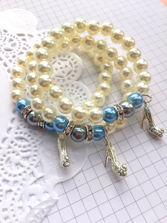 Cinderella inspired bracelet, kids birthday party, kids jewelry, kids bracelet. SET of TEN. Il_570xn