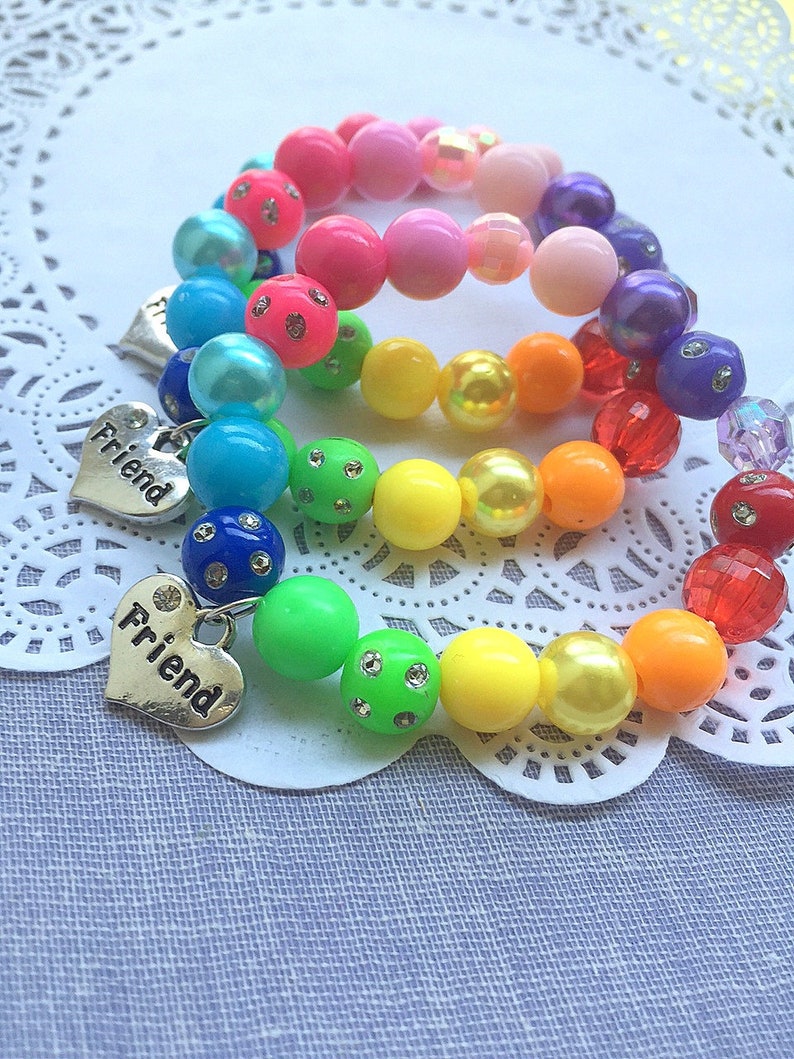 Rainbow Party Favor Friendship Bracelet Friends Bracelet Etsy