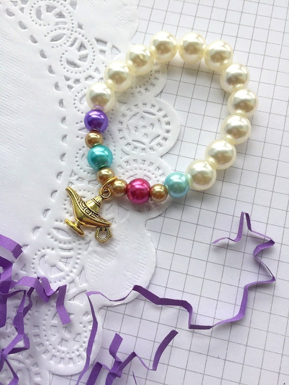 Aladdin inspired bracelet party favor, Jasmine inspired bracelet, lamp bracelets, lamp jewelry, bracelet favor, kids bracelet, SET of TEN. Il_570xn