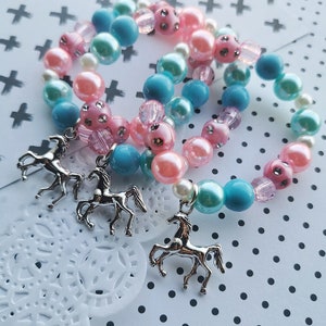 Set of TEN, Pony, Horse, party, children, birthday, party favor, bracelets, stretchy.