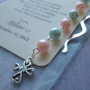 Communion, baptism favor bookmark set of TEN. CHOOSE colors. image 2