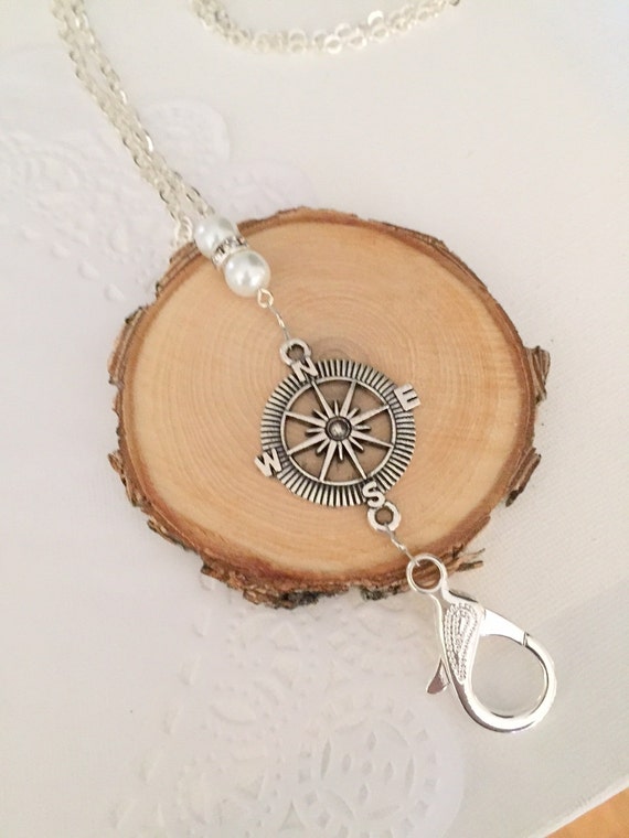 Lanyard, compass, chain, work badge necklace. Il_570xn