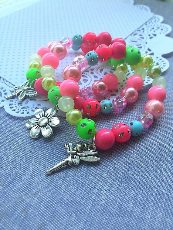 Fairy birthday party, fairy party, fairy jewelry, fairy bracelet, tea party birthday, kids jewelry, kids bracelet, SET of TEN. Il_570xn