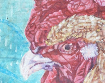 Chicken Painting- Acrylic on paper western art