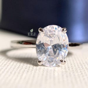 1.5 Carat Oval Lab Grown Diamond Ring | 1.5CT E VVS2 Oval Shape Solitaire Ring | 14k Gold Thin Engagement Ring | Mothers Day Sale Event