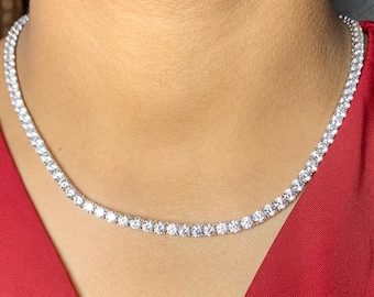 モアッサナイト VVS1 テニスチェーン 2 mm 3 mm 4 mm 925 スターリング