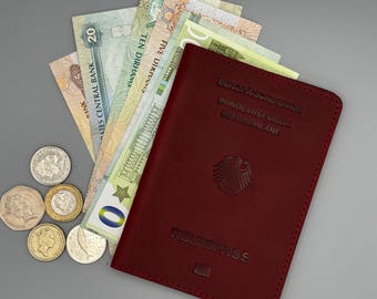 Handmade passport cover Germany – Passport Cover, German Passport, minimalist, individual, Compact passport covers