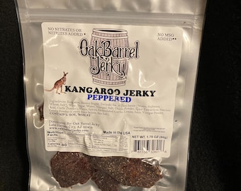Gourmet Peppered Kangaroo Jerky - Oak Barrel Jerky (1.75 oz)