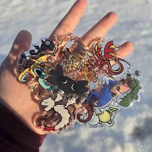 Funky Keychains of HTTYD Dragons