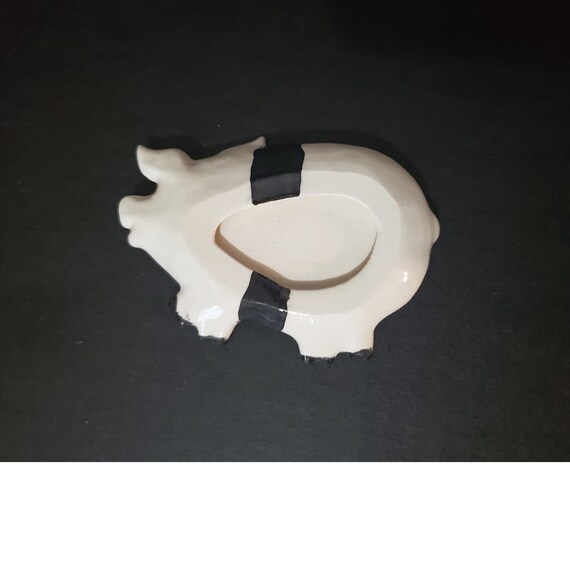 PIG TEABAG HOLDER JEWELRY TRAY SPOON REST READY TO PAINT CERAMIC BISQUE