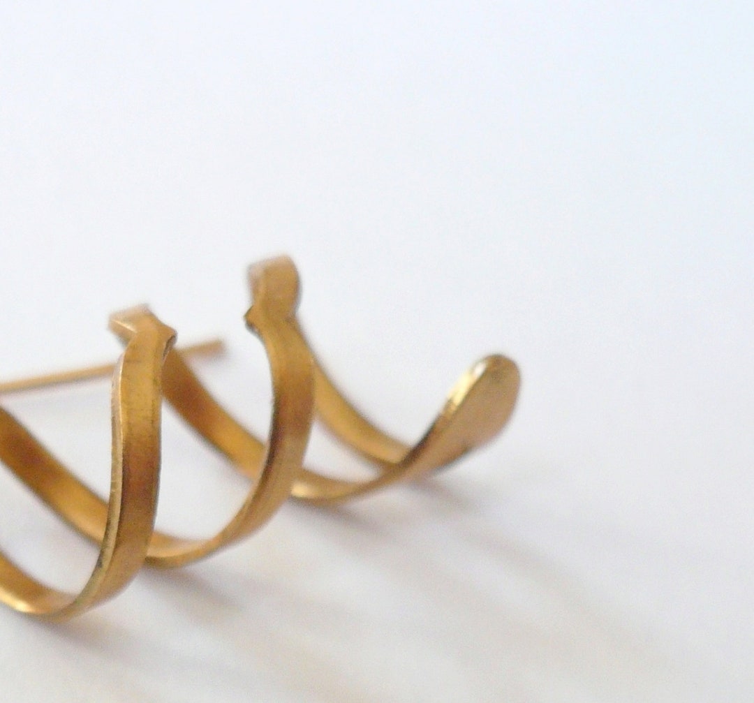 Gold Geek Earrings Best NERD Fashion DNA Chromosome Spiral Dangles ...