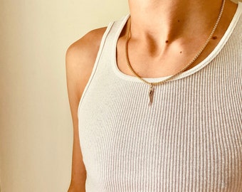Italian Horn Gold Chain Necklace - Etsy 