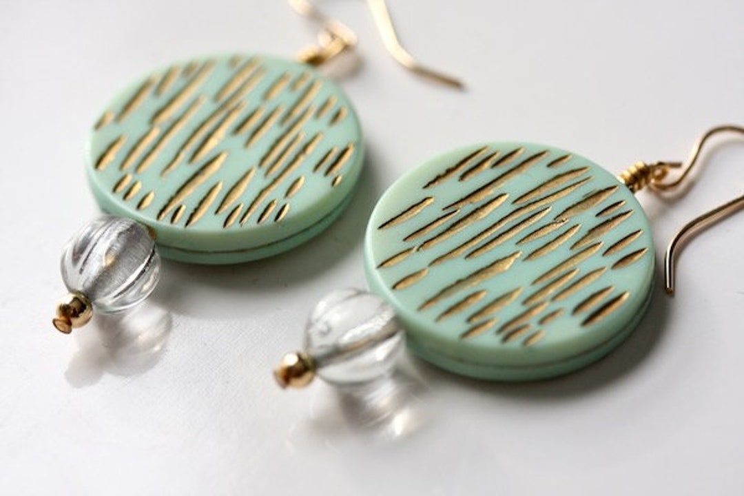 Boucles D'oreilles Pendantes Vintage Art Nouveau - Style Rétro, Dormeuses Acier Inoxydable