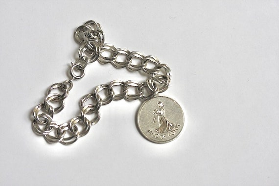 Maid of honor bracelet, sterling silver charm bra… - image 5