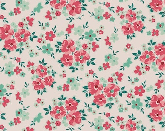 BERRY & SAGE Floral Latte | Riley Blake Designs | Lori Holt Collection | C17388R-LATTE | Cotton Quilt Fabric