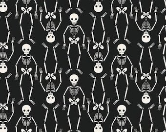 SKELETONS bye Dear Stella Fabric, DFG2817TAR, yardage, halloween, quilt fabrics