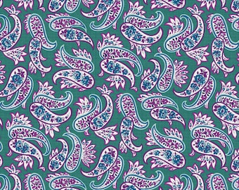 BRILLIANCE from Riley Blake Fabrics - Paisley Teal C14225R