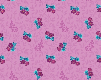 BRILLIANCE from Riley Blake Fabrics - Floral Cluster Vine Lilac C14221R