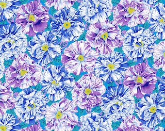 BOUFFANT BLUE | Philip Jacobs for Kaffe Fassett Collective | Free Spirit Fabrics | PWPJ061.BLUE | Quilt Fabric