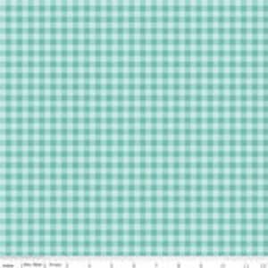 STRAWBERRY HONEY by Riley Blake Fabrics - Aqua Plaid