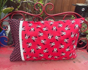 DISNEY MINNIE MOUSE Standard Size Pillowcase with French Seams – Handmade | Premium Cotton | Durable & Beautiful Finish
