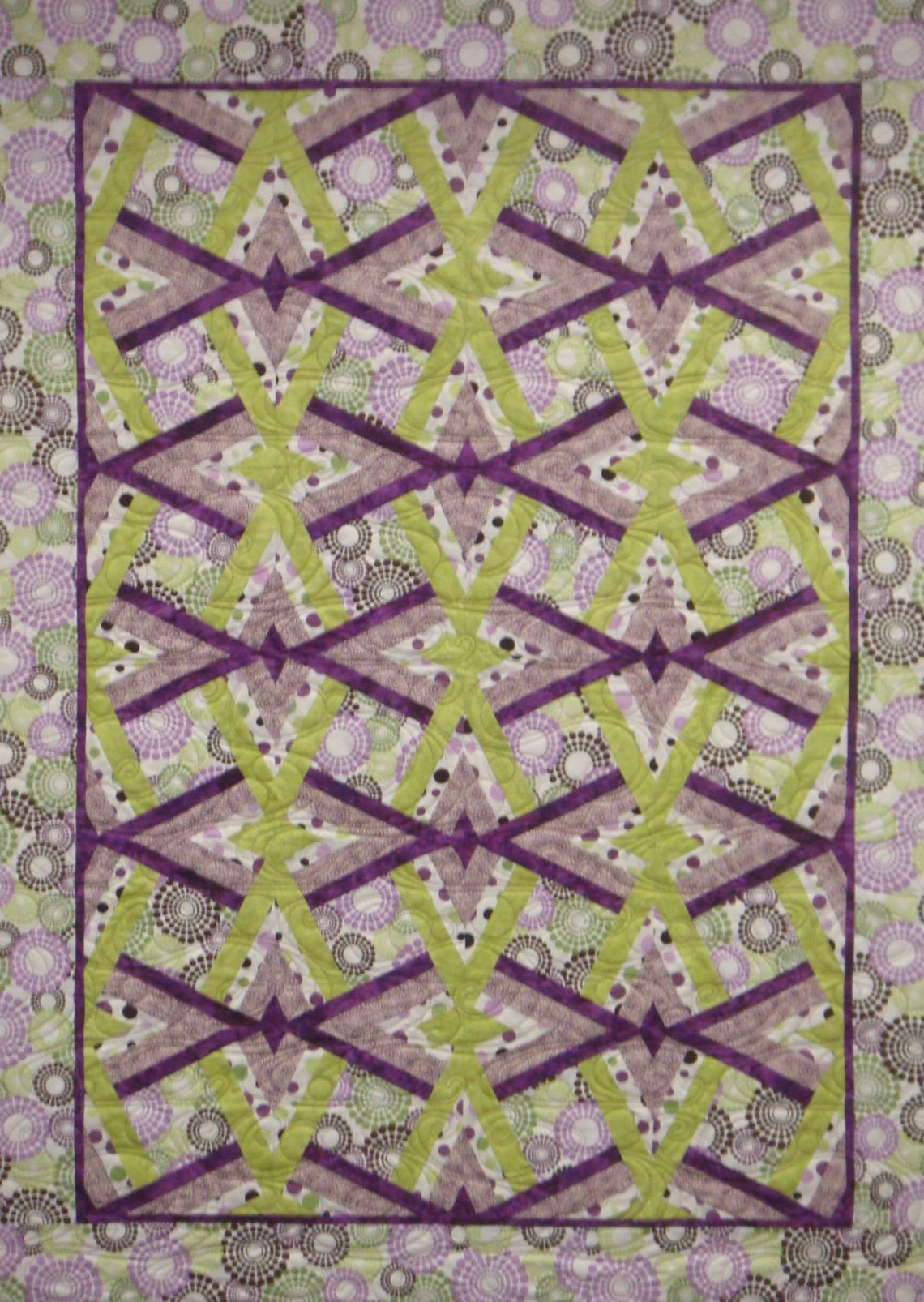 DOUBLE DIAMOND ©2008 Modern Quilt Pattern by Nellie J Designs | Etsy