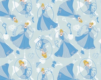 DISNEY Princess Cinderella # 85100108-1 by Camelot Fabrics - Belle, Cinderella,Snow White