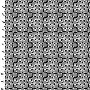 BLACK AND WHITE by Fabric Editions, pattern 12642 - gray, black, white, geometic, cut from bolt, yard