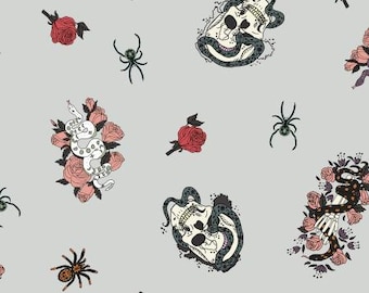 VICTORIAN NIGHTMARES - Ice Witches' Garden - QP101-IC3 - by RJR Fabrics - Quirky Paisley Collection - Halloween Quilt Fabric