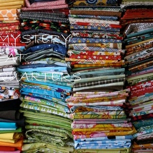 MYSTERY FAT QUARTERS - Set of 10 - Each one different - Surprise Fabric Assortment - Cotton fabric - Quilt Fabric - Unique